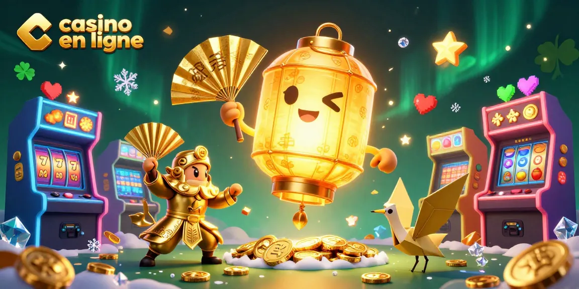 Découvrez des jeux captivants de casino en ligne avec cette illustration dynamique et colorée.