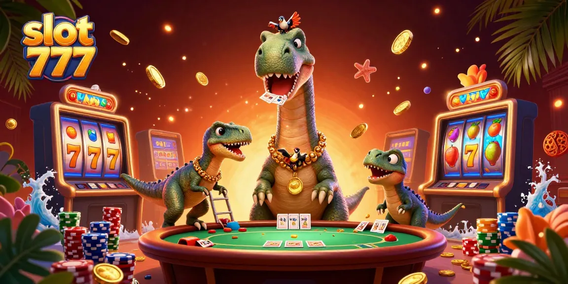 Slot 777 membawa keberuntungan dengan slot mesin yang mencolok dan karakter unik di kasino.