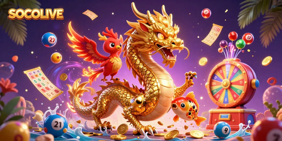 SOCOLIVE showcases an exciting live casino atmosphere with vibrant characters and dynamic gambling elements.