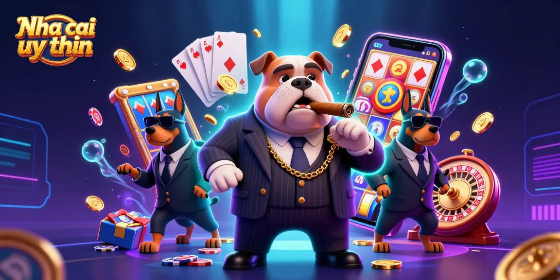 Engage with the vibrant casino world showcasing the "Nha cai uy tin" theme through rich 3D elements and characters in action.