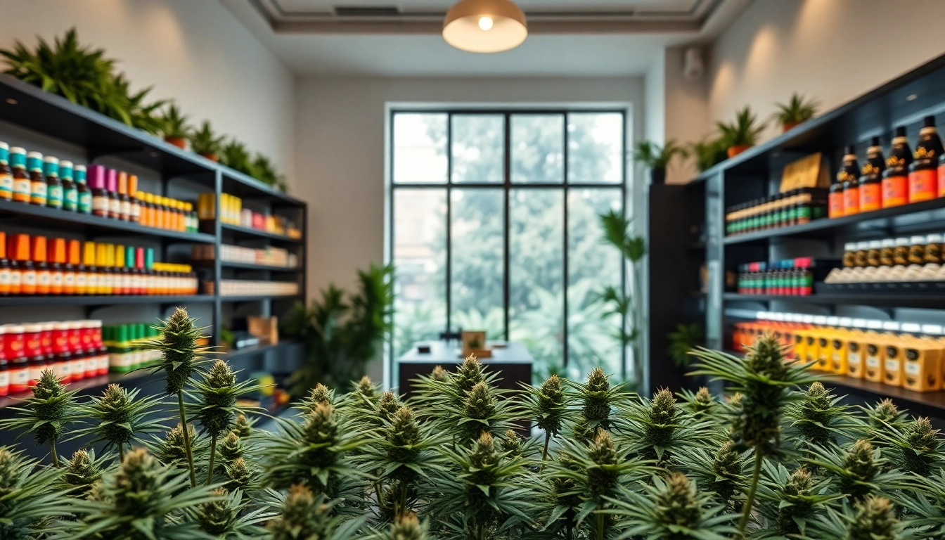 Cannabis Shop Madrid showcasing vibrant products and inviting atmosphere.
