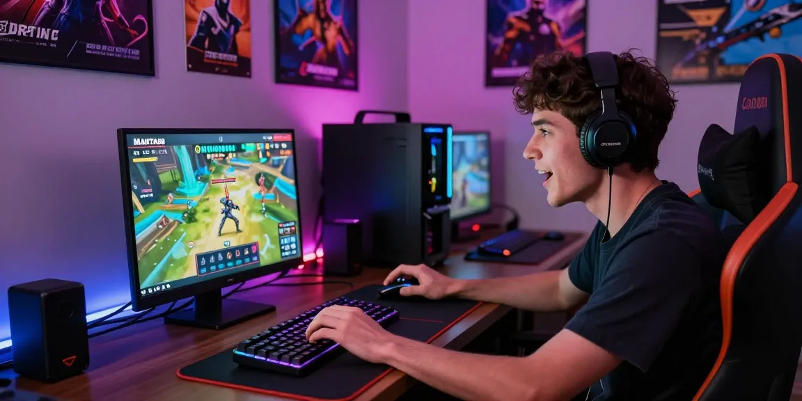 User enjoying online gaming on MANTRA88 platform with vibrant lights and accessories