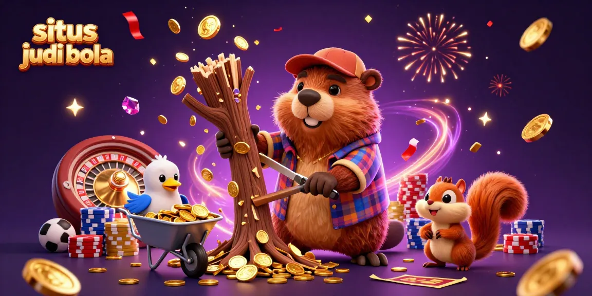 Experience the excitement of situs judi bola with vibrant characters, sports elements, and golden coins galore!
