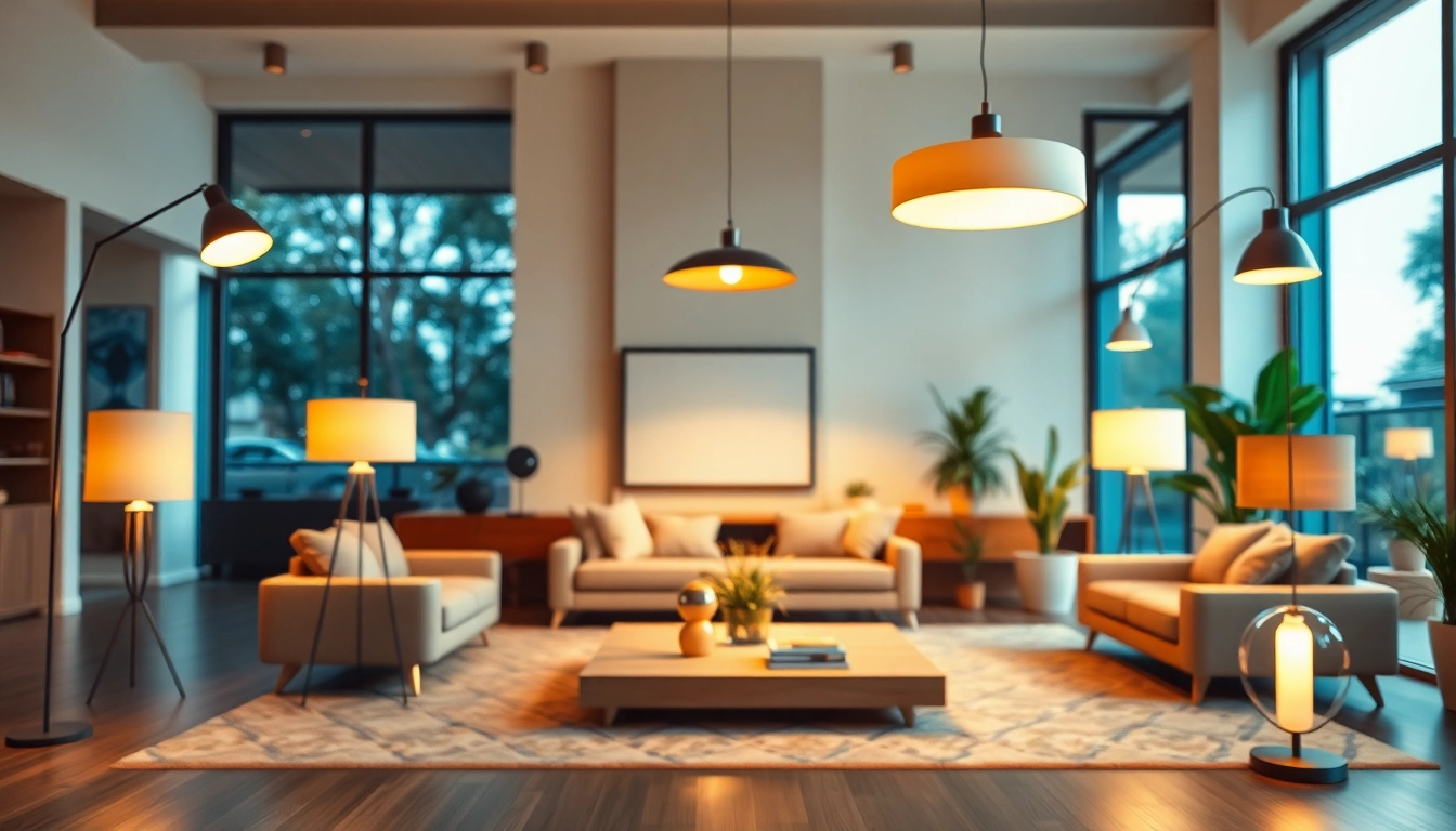 Showcasing innovative lighting solutions in a cozy modern living room environment.
