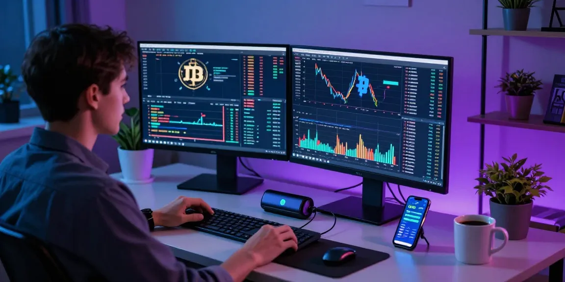 Best bitcoin cloud mining site with trader analyzing Bitcoin charts in a secure crypto workspace.