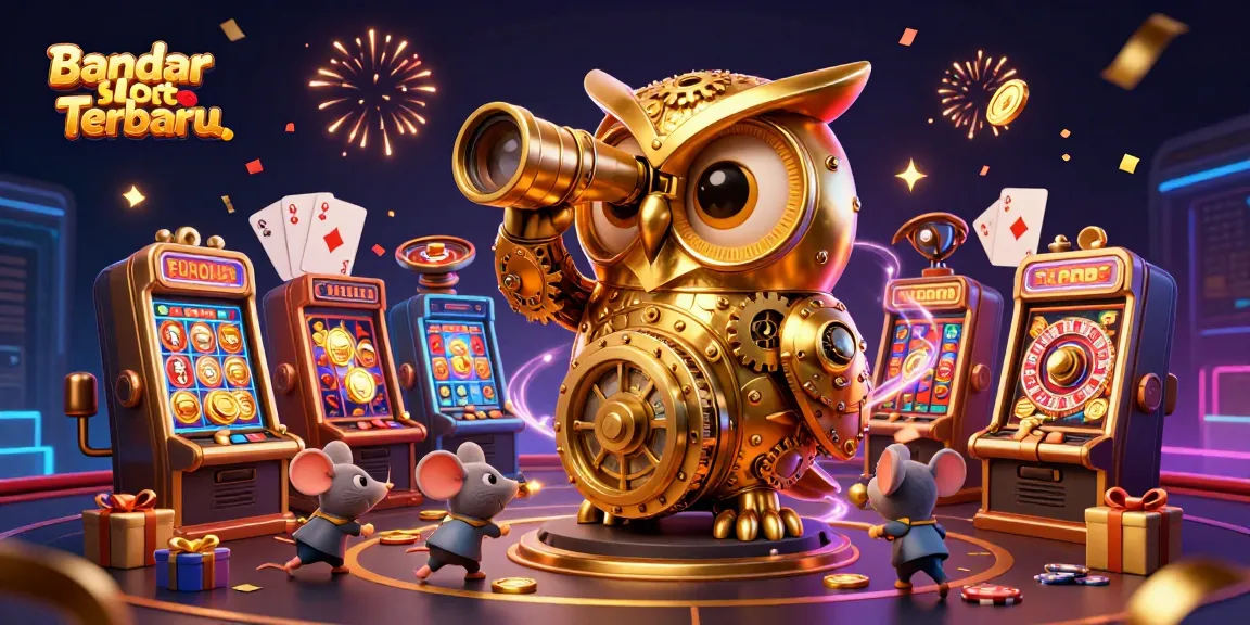 Experience the thrill of winning at Bandar Slot Terbaru with vibrant casino elements and engaging characters.