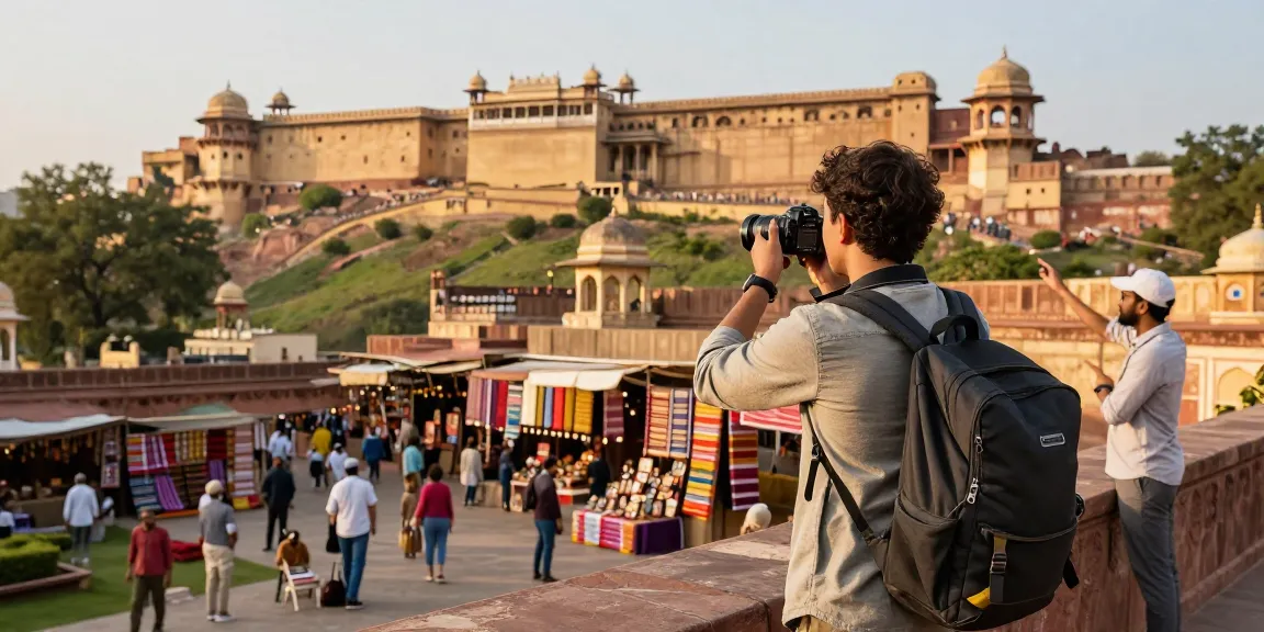 Tour and Travels Agency Jaipur: A traveler capturing the essence of Jaipur's vibrant culture and stunning landmarks.
