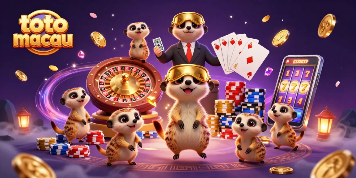 Melihat keseruan toto macau saat koloni meerkat mengoperasikan kasino dengan kartu dan chip yang berkilauan.