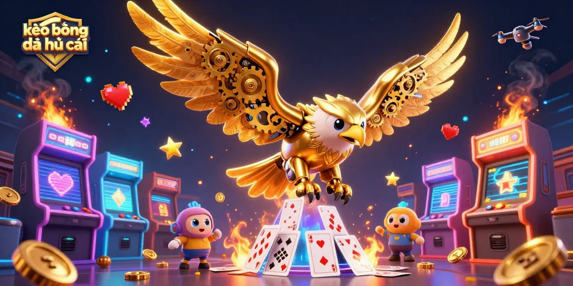 Engage with kèo bóng đá nhà cái in a vibrant 3D gaming scene filled with action and excitement.