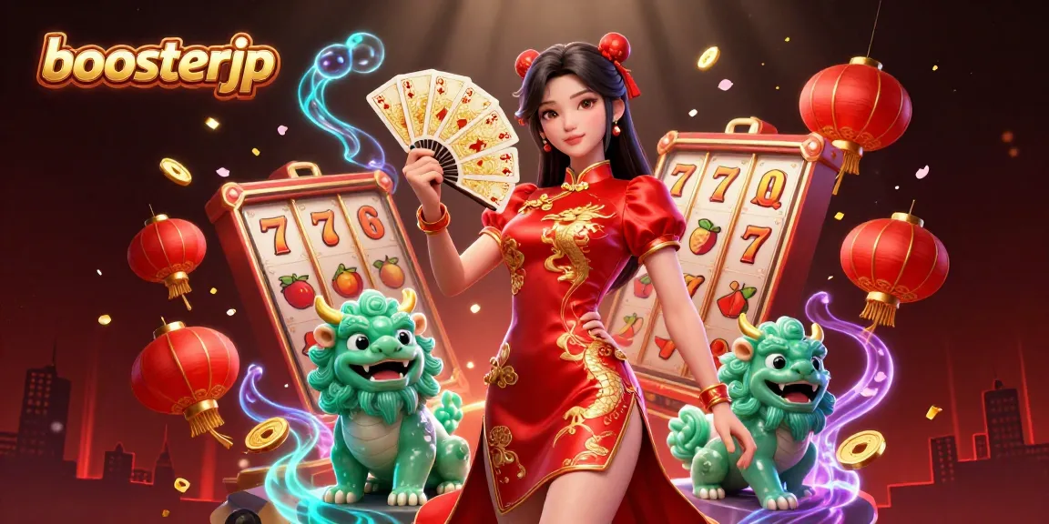 Play thrilling slots with boosterjp while enjoying a vibrant casino atmosphere featuring illuminated symbols and beautiful decor.