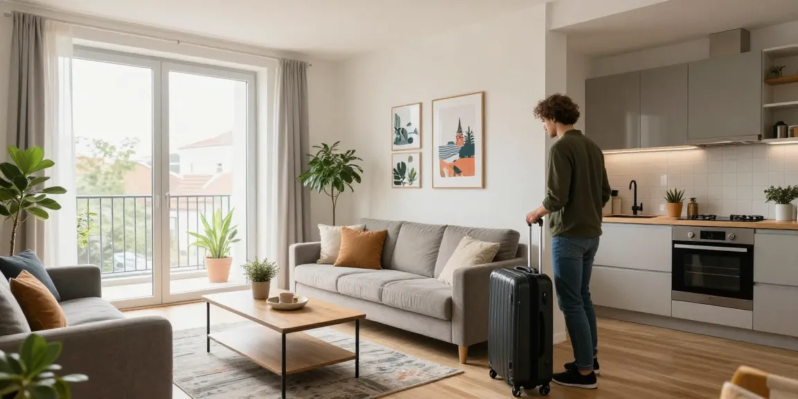 Bequeme und stilvolle Monteurzimmer Hannover für Geschäftsreisende mit modernen Möbeln und einladendem Ambiente.
