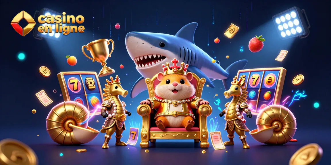 Bettez dans un casino en ligne captivant avec un roi hamster doré entouré de gardes