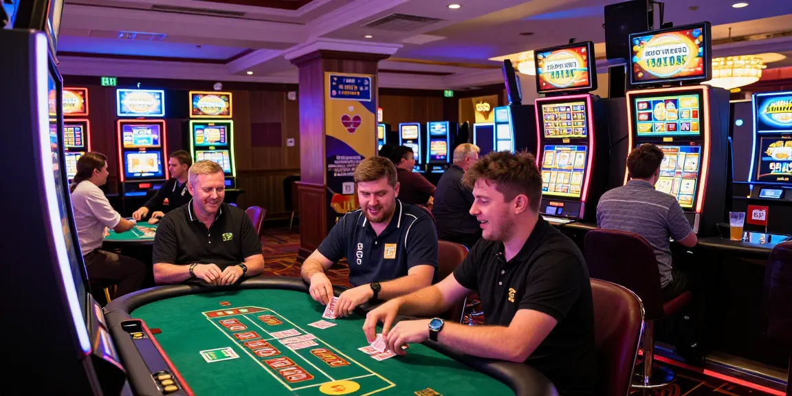 Exciting gambling experience at a credit card casino in the UK showcasing players engaged with games, highlighting scoarch.org.uk for casino insights.