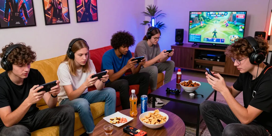 Players engaged in a thrilling online gaming tournament on mobile devices at home, showcasing the mantra88 platform.