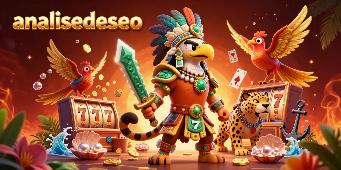 Engage with the vibrant casino scene showcasing analisedeseo’s 3D Aztec warrior and jackpot thrills.