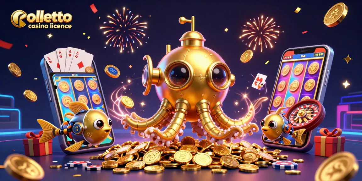 Jouez sur rolletto casino licence avec un kraken sous-marin et des pièces d'or