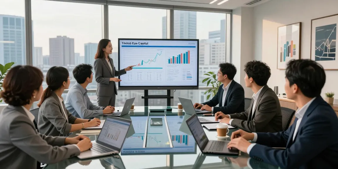 Financial analysts discussing insights on Third Eye Capital investment strategies in a modern office