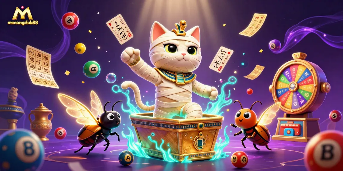 Experience the thrill of menangclub88 with interactive games and vibrant imagery from a dynamic casino scene.