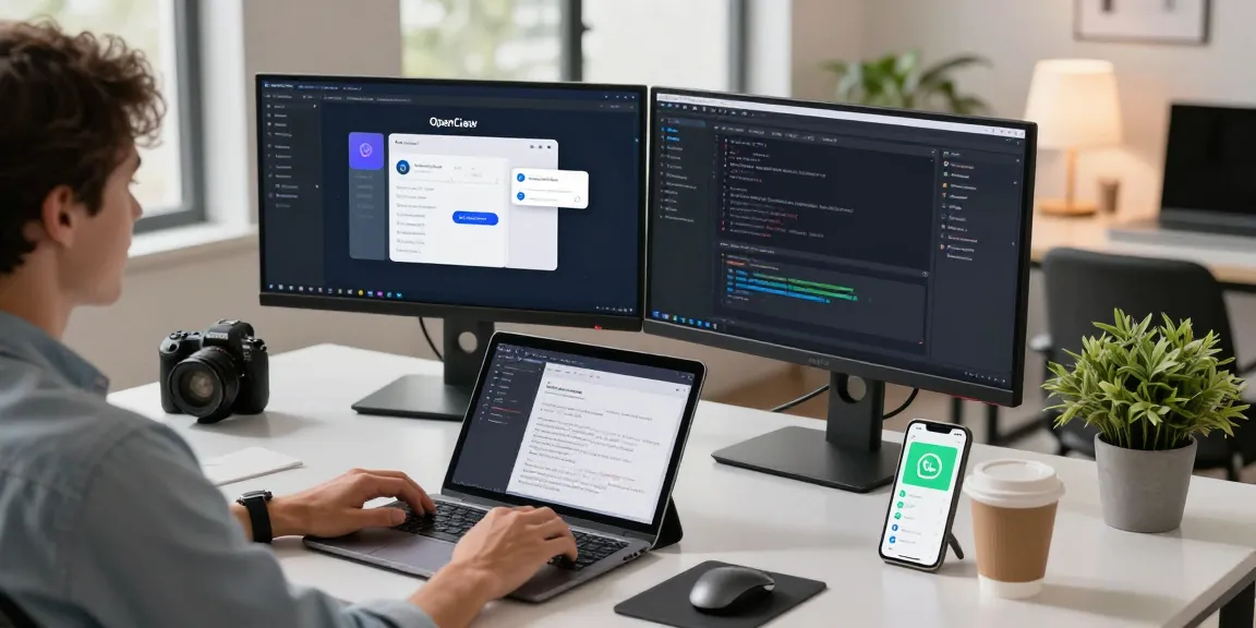 OpenClaw personal AI assistant managing communications seamlessly in a modern workspace.