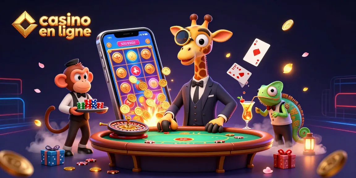 Illustration dynamique représentant une giraffe joueur haut de gamme sur une table de poker, illustrant le casino en ligne.