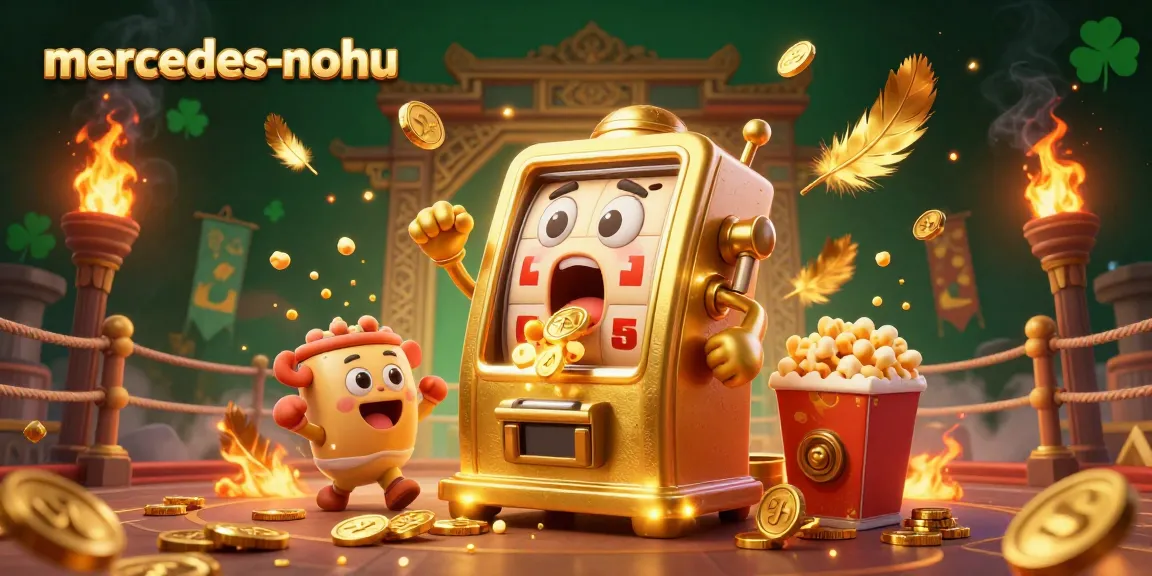 Experience winnings with mercedes-nohu's dynamic slots event, showcasing joyful golden machines in action.