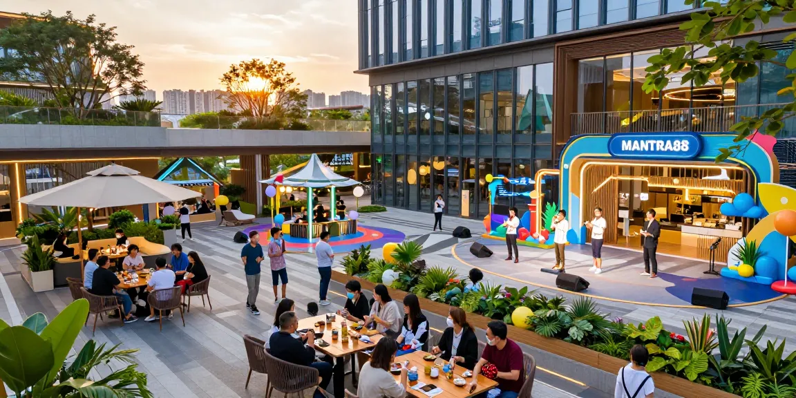 Dynamic scene of visitors at MANTRA88, showcasing vibrant entertainment activities.