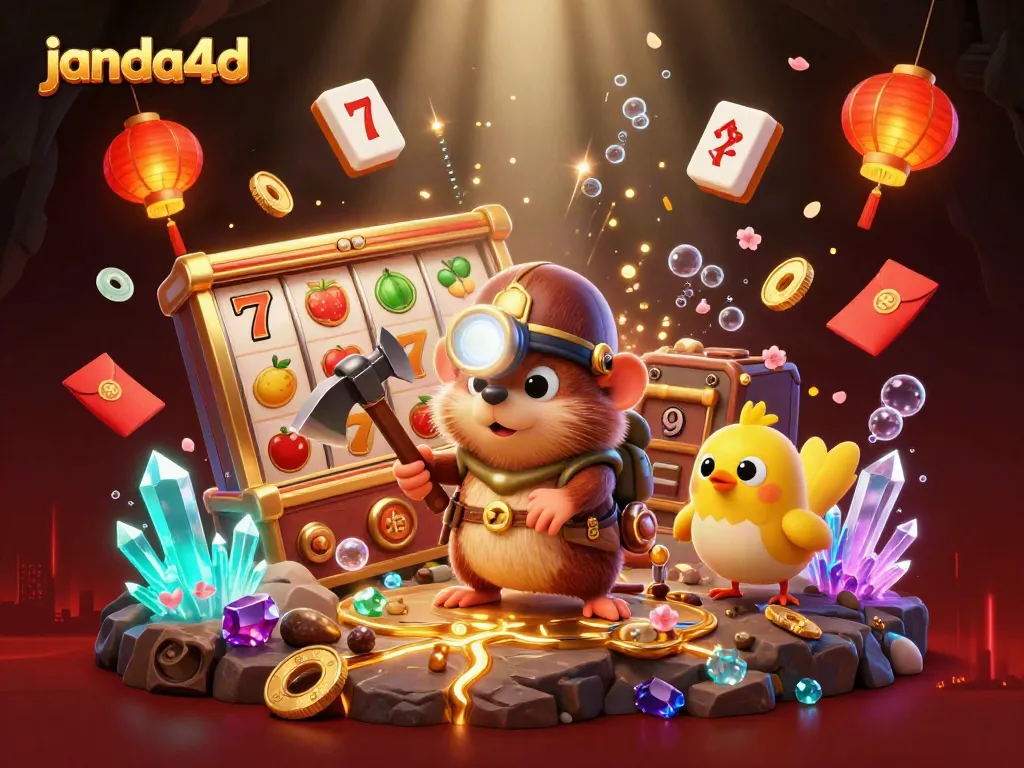 Janda4d menghadirkan keseruan dengan slot yang berkilauan dan simbol keberuntungan dalam ilustrasi mendebarkan.