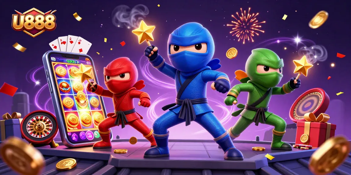U888 offers thrilling slot game experiences with ninja chameleons engaging in exciting martial arts action.