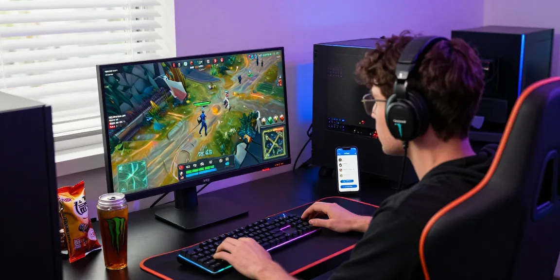 Gaming setup featuring CIKA4D platform, high-resolution monitor, and vibrant graphics.