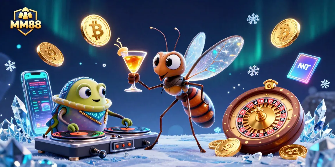 Experience gaming excitement at MM88 with a vibrant casino-inspired 3D illustration