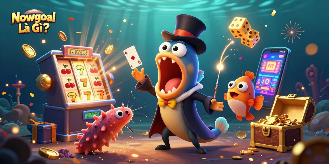 Engage with Nowgoal Là Gì? by experiencing dynamic sports betting and live scores through a colorful underwater 3D scene.