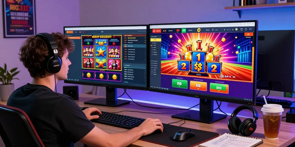 User enjoying link raja328 online gambling platform with vibrant game graphics and sports betting odds in a modern gaming setup.