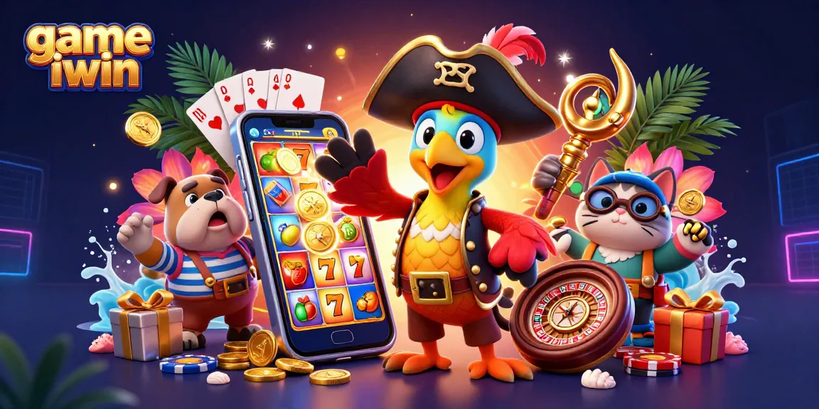 Engage with game iwin as 3D pirate characters explore exciting casino elements in vibrant detail.