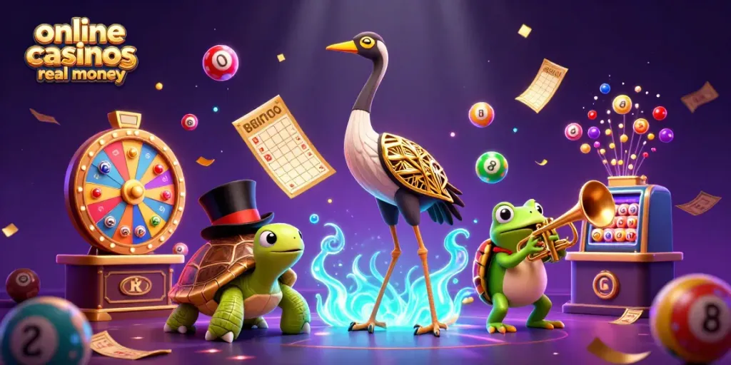 Experience exciting online casinos real money with vibrant characters and dynamic game elements.