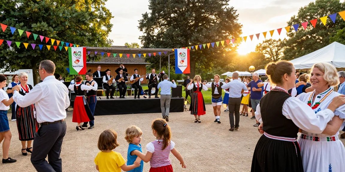 Cultural event at Park du Thabor showcasing we88 PGSLOT themed Breton music and lively dance.