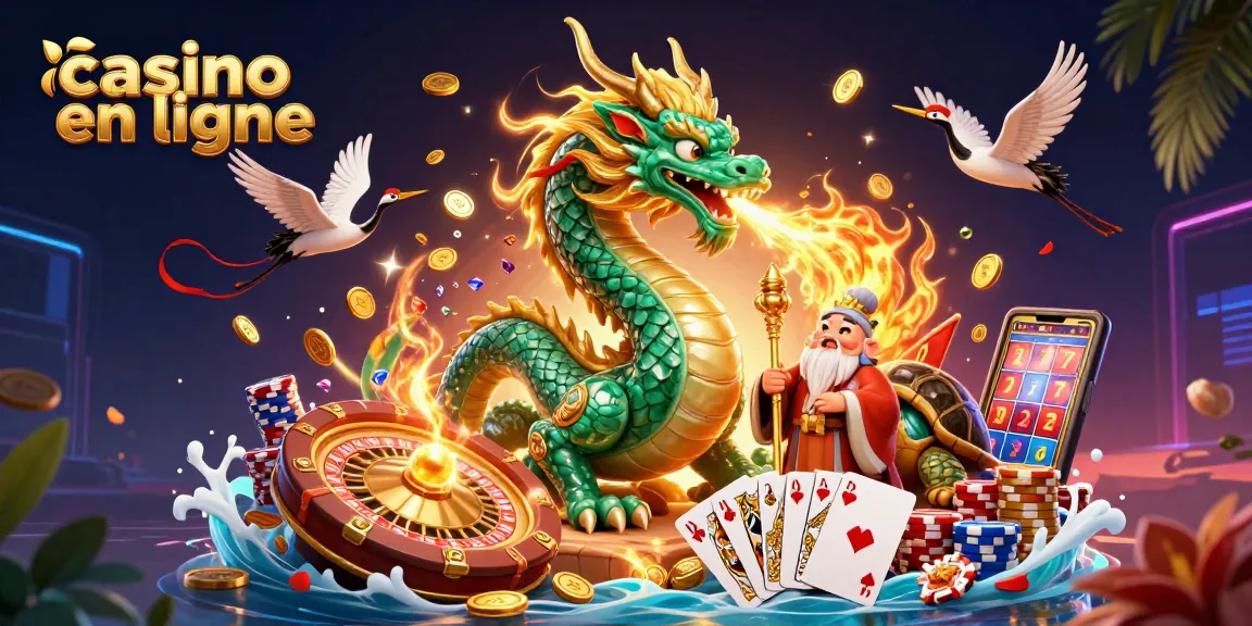 Jouez au casino en ligne avec des jackpots éclatants dans une scène animée.