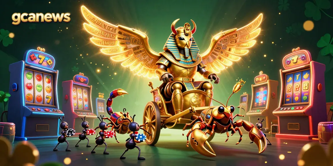 Experience thrilling game action with gcanews as the colossal scarab beetle leads the chance to win big on dazzling slot machines.