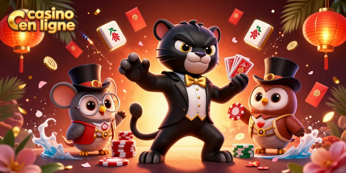 Jeu au casino en ligne avec des personnages amusants et des éléments de jeu colorés.