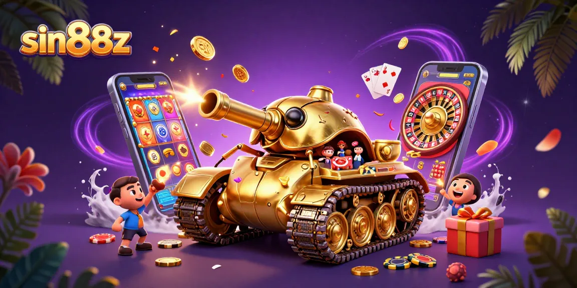 Experience winning excitement with sin88z in a vibrant 3D casino scene featuring unique game elements.