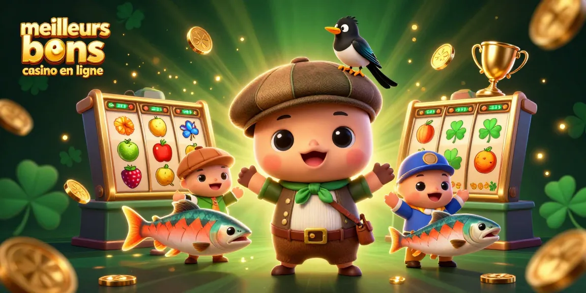 Découvrez les meilleurs bonus casino en ligne avec une illustration dynamique de personnages de jeu.