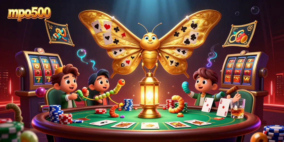 Experience the vibrant gaming energy of mpo500 with stunning slot and poker elements.