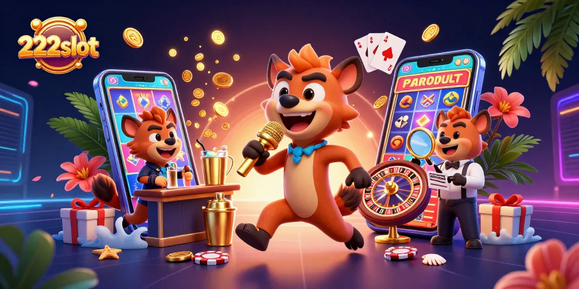 Slot online 222slot yang menyenangkan dengan karakter kasino lucu dan elemen game menarik