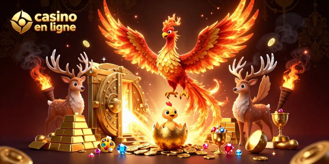 Jouez sur un casino en ligne avec des personnages fascinants et des trésors étincelants animés.
