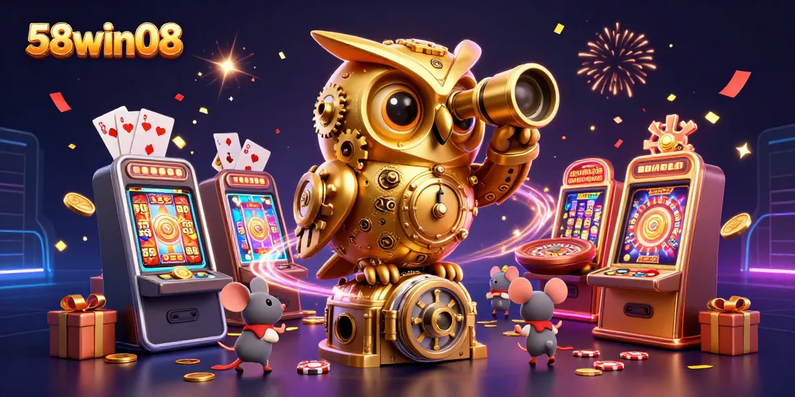 Experience thrilling games at 58win08 with vibrant 3D casino elements and characters.