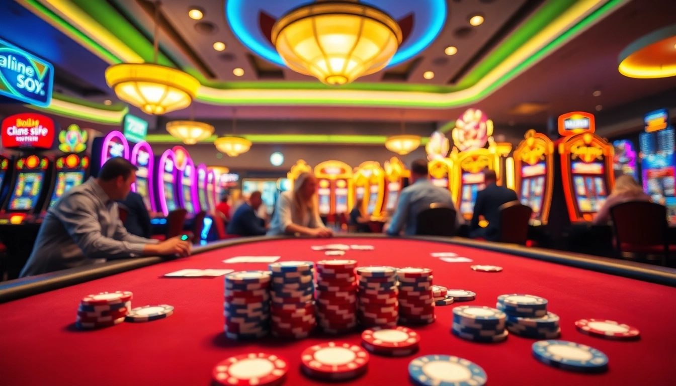 Menggali peluang dengan Akun Depo 5k dalam suasana kasino yang meriah dan aktif.