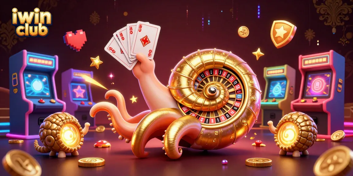 Spin and win at iwin club with an ultra-detailed 3D gaming scene showcasing card games and arcade thrills.