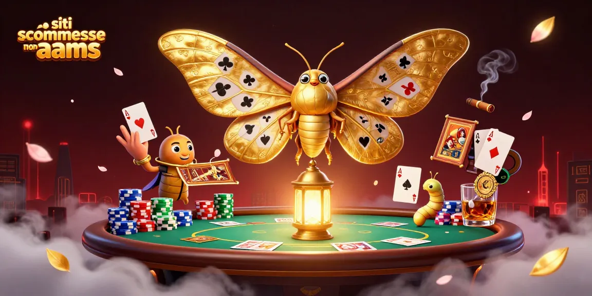 Scommetti con sicurezza nei siti scommesse non AAMS mentre una falena 3D incantevole incarna l'eleganza dei giochi di azzardo