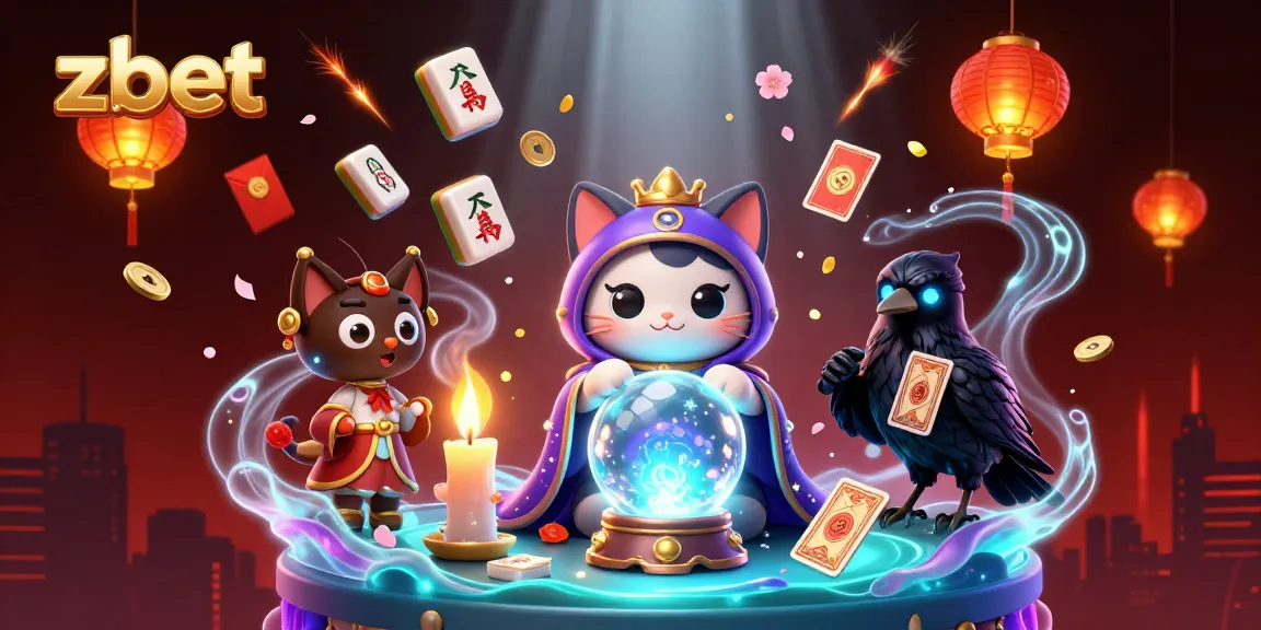 Engage with zbet's thrilling world of luck and fortune through mystical casino elements in a captivating scene.