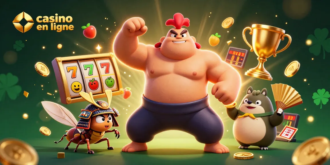 Animation de casino en ligne illustrant des personnages uniques dans un environnement de jackpot coloré.