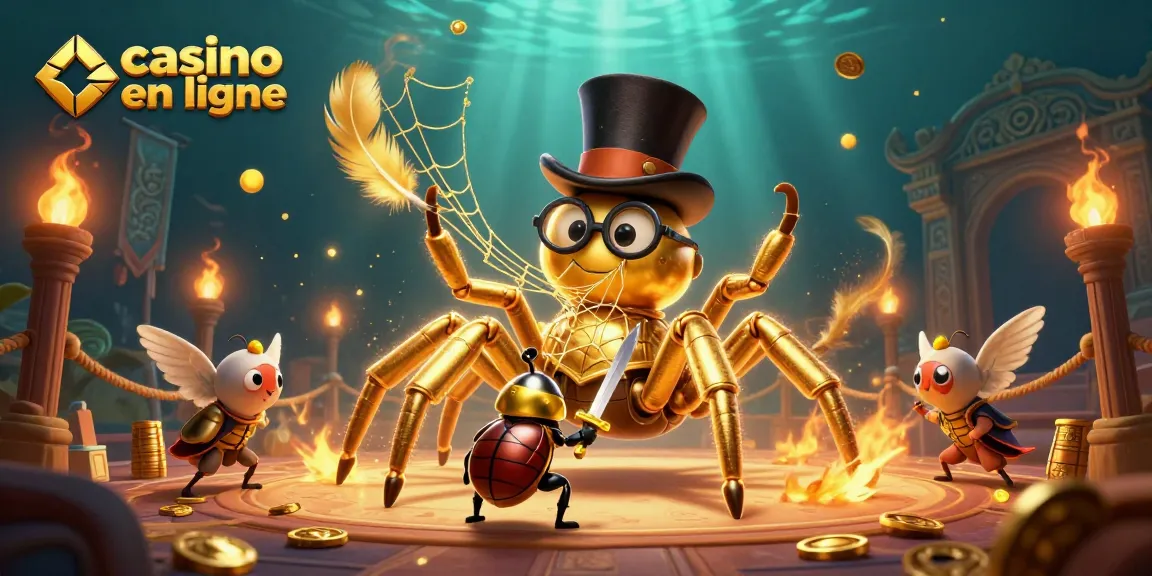 Attrapez les meilleures opportunités au casino en ligne avec une tarentule dorée et un chevalier courageux.